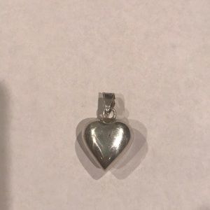 1970s sterling silver Mexico bell heart pendant